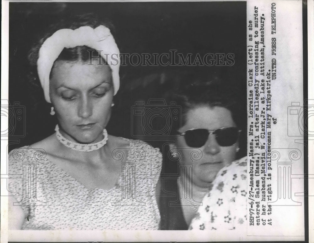 1954 Press Photo Lorraine Clark Confesses To Murdering Husband Melvin - Historic Images