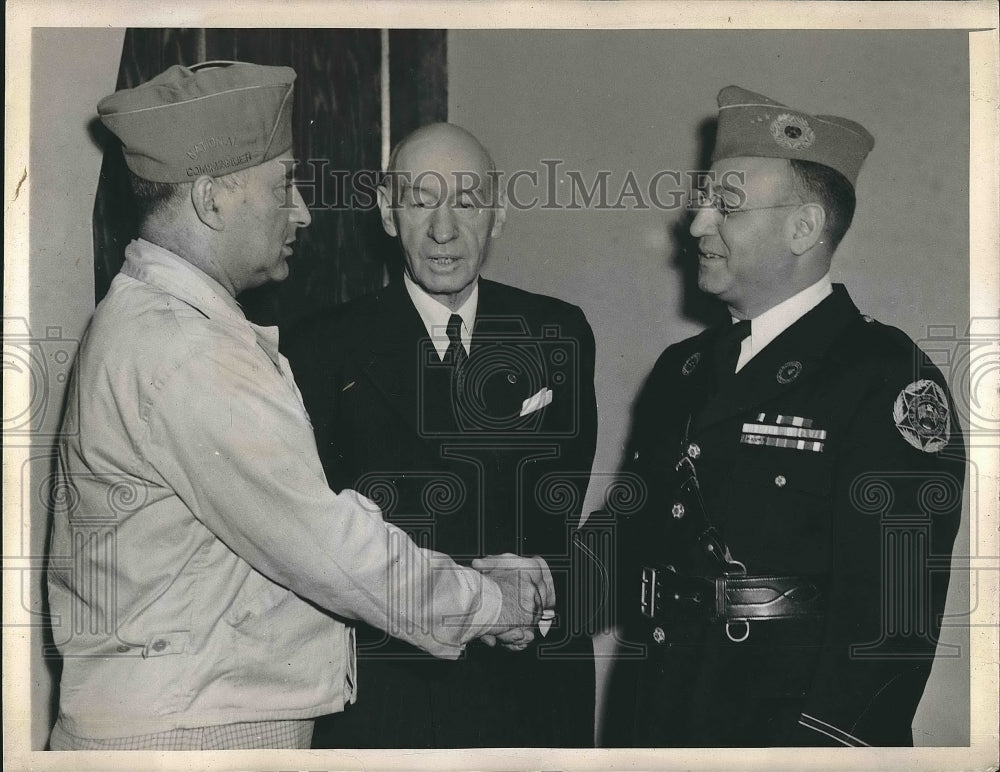 1943 Press Photo Benjamin Kaufman Commander Jewish War Veterans Archie Greenberg-Historic Images