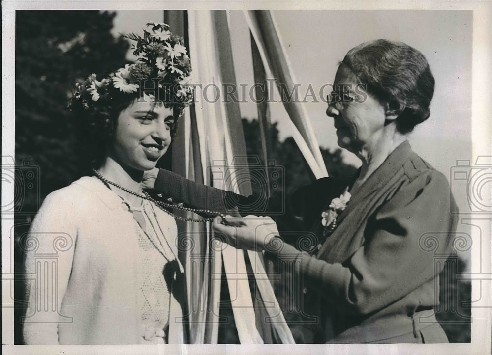 1938 Press Photo Marion Park, Mary Cunningham Sands, Brynn Mawr College - Historic Images