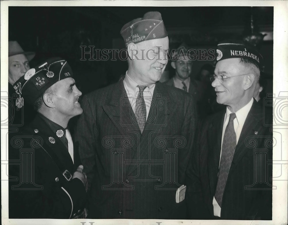 1941 Press Photo Art La Forest, F.A. Froyd, Clinton Brome, American Legion - Historic Images