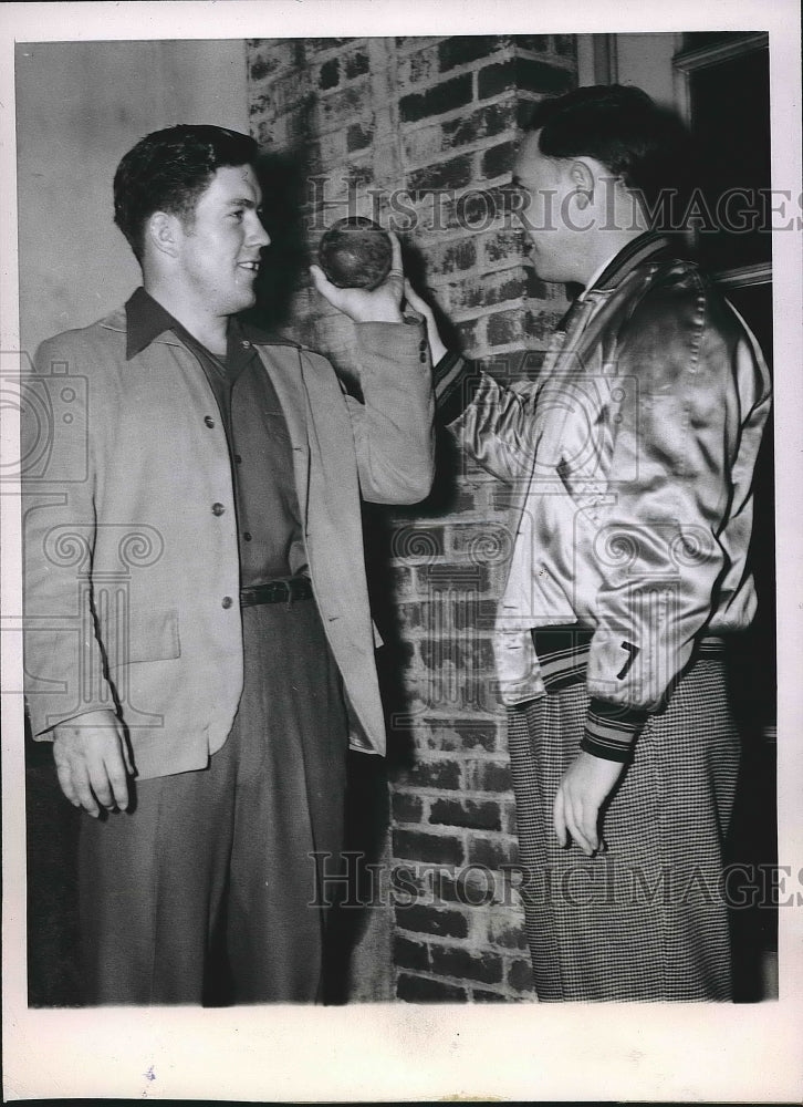 1946 Press Photo Jacklyn Lucas, Robert M. Allen University of Illinois Highschoo-Historic Images