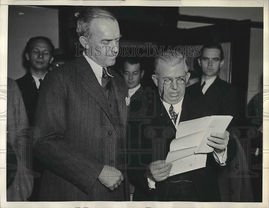 1934 Press Photo William P MacCracken Arrested US Senate Contempt - neb17963 - Historic Images