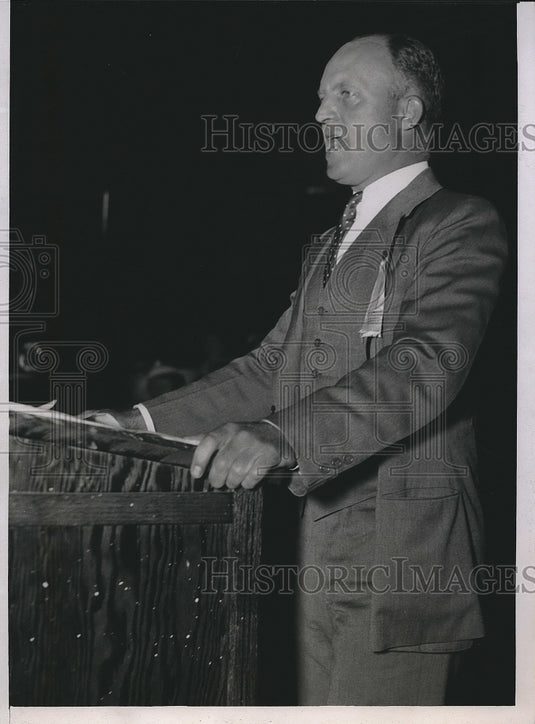 1935 Press Photo Colonel Hanford MacNider Mason City Iowa American Legion-Historic Images