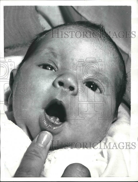 1959 Press Photo Newborn Rita Kay Melton Born With Teeth - Historic Images