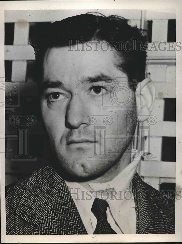 1941 Press Photo Willis McCarthy Arrested For Killing Estranged Wife-Historic Images