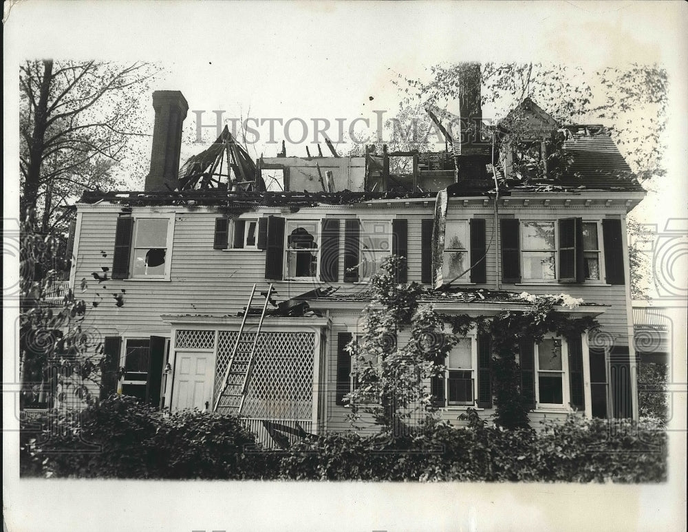 1931 Press Photo Colonel Cyrus Filed Judson Fire destroyed house - Historic Images