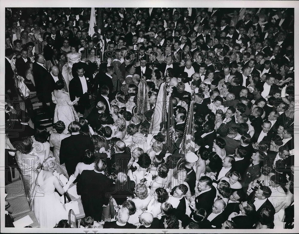 1960 Press Photo Crowd at Inaugural Ball for Eisenhower - neb18181 - Historic Images