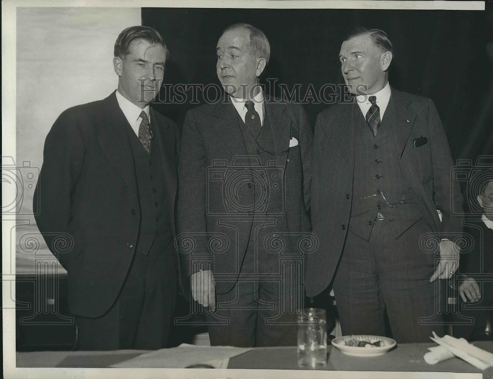 1933 Press Photo Secretary Agriculture Henry Wallace Edward O&#39;Neal George Peek - Historic Images