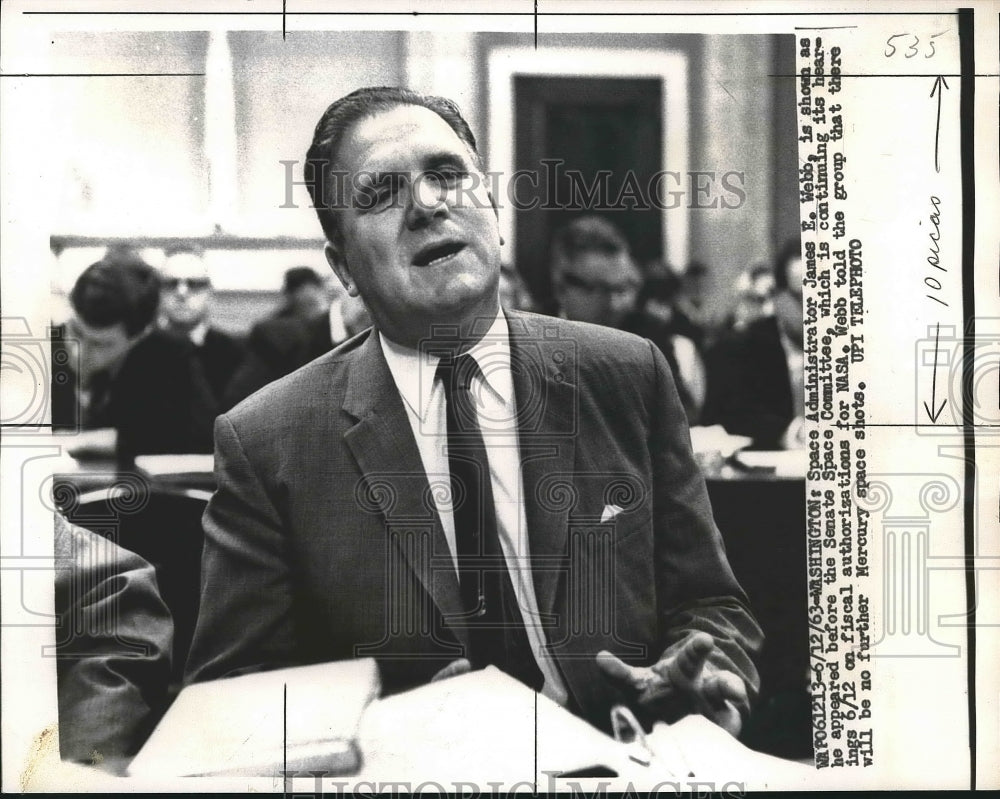 1963 James E. Webb, Space Administrator  - Historic Images