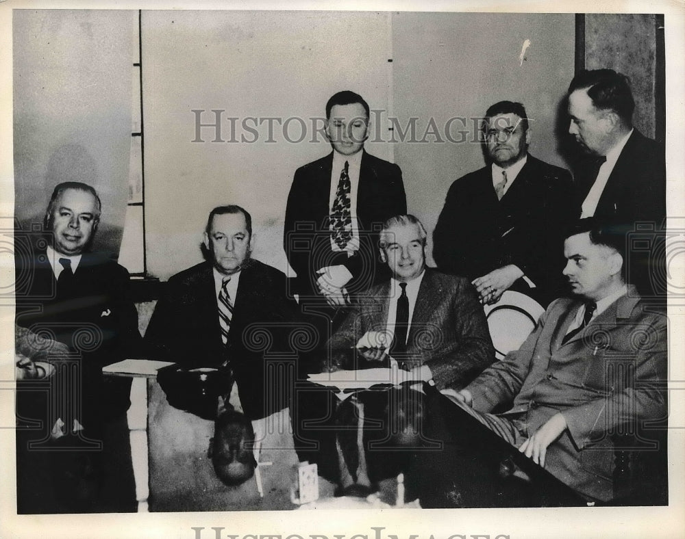 1936 Press Photo Harry Jackson David Crowley Oscar Olander Attorney General - Historic Images