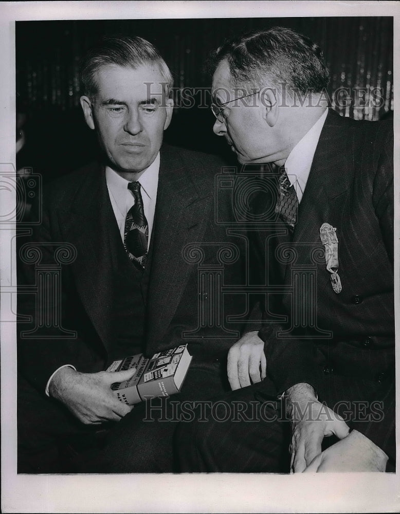 1944 Press Photo Vice President Henry A. Wallace, PAC Director Sidney Hillman-Historic Images