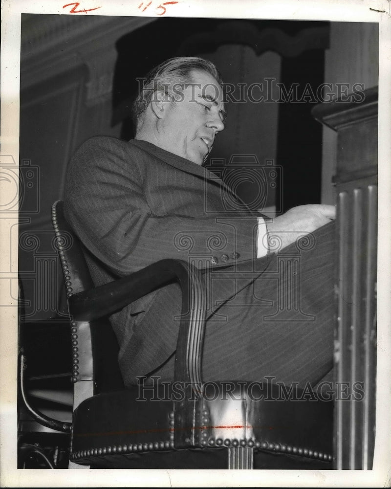 1940 Press Photo Henry A. Wallace before Senate Finance Committee - Historic Images