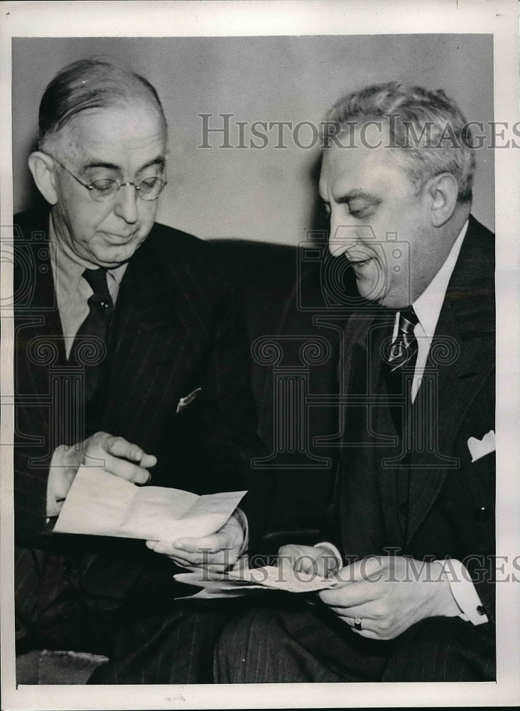 1940 Edwin Jaeskle, Herbert Reed, Rep. Leader of Orleans County - Historic Images