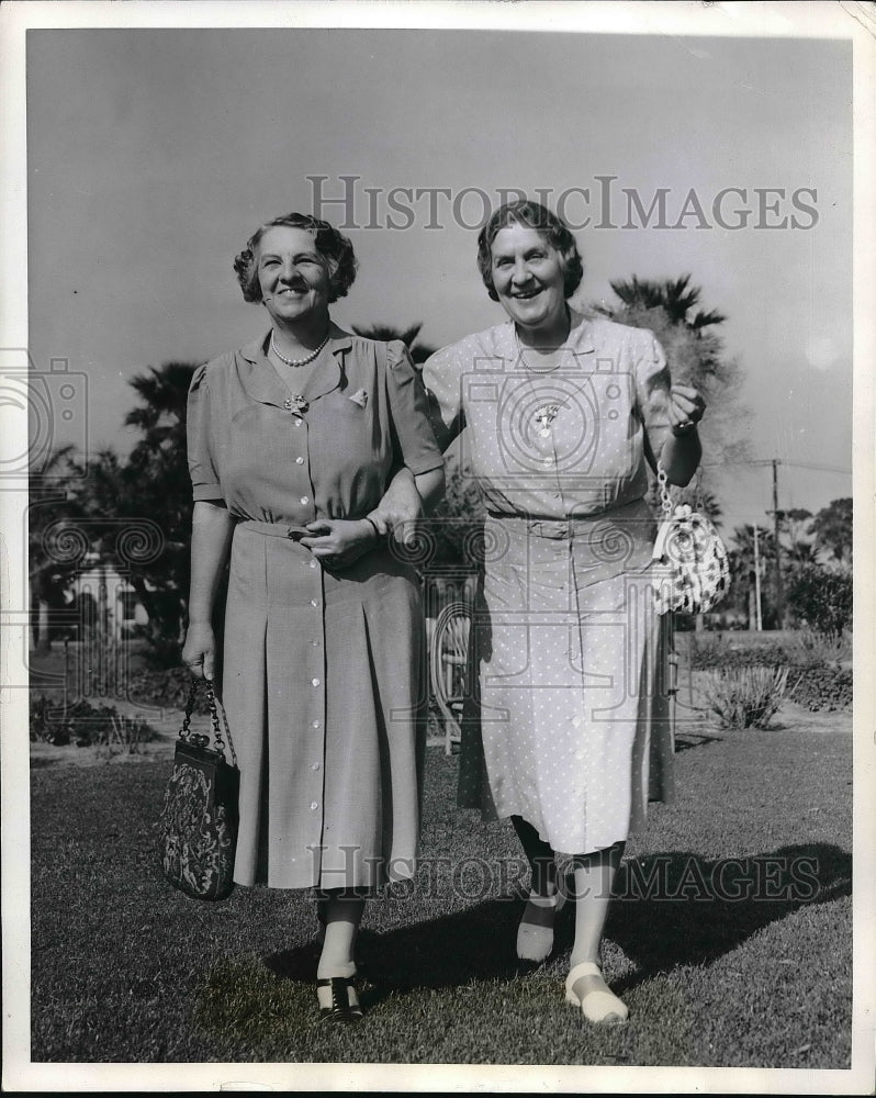 1940 Press Photo Mrs. John J. McGraw &amp; Mrs. Christy Mathewson Widows In Florida-Historic Images