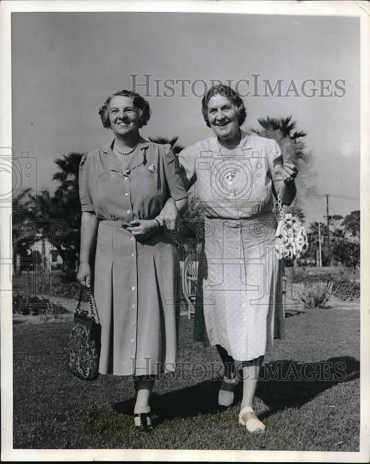 1940 Press Photo Mrs. John J. McGraw & Mrs. Christy Mathewson Widows In Florida-Historic Images