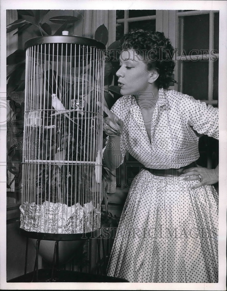 1957 Opera Singer Patrice Hunsel With Her Pet Bird-Historic Images