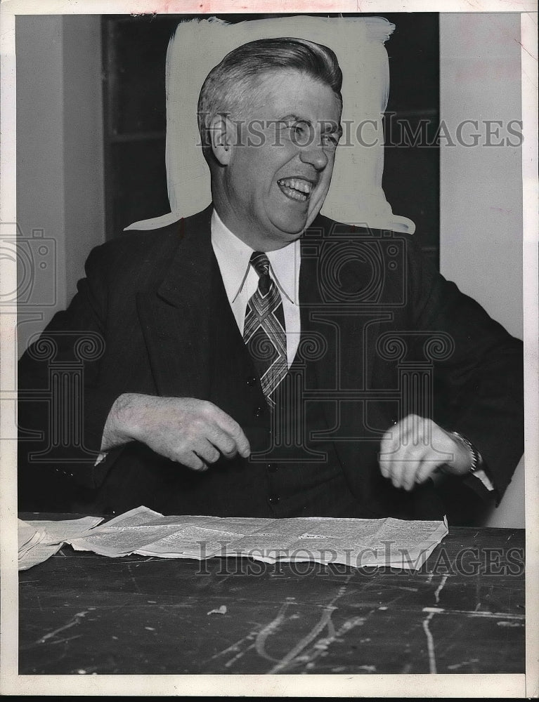 1947 Press Photo Vice President Henry Wallace Holds Press Conference Washington-Historic Images