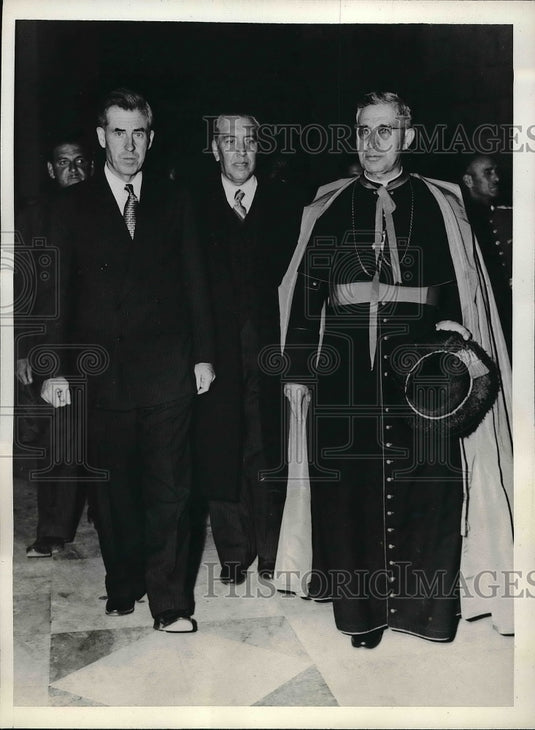 1943 Press Photo Vice President Henry Wallace Gen. Penaranda La Paz Bolivia-Historic Images