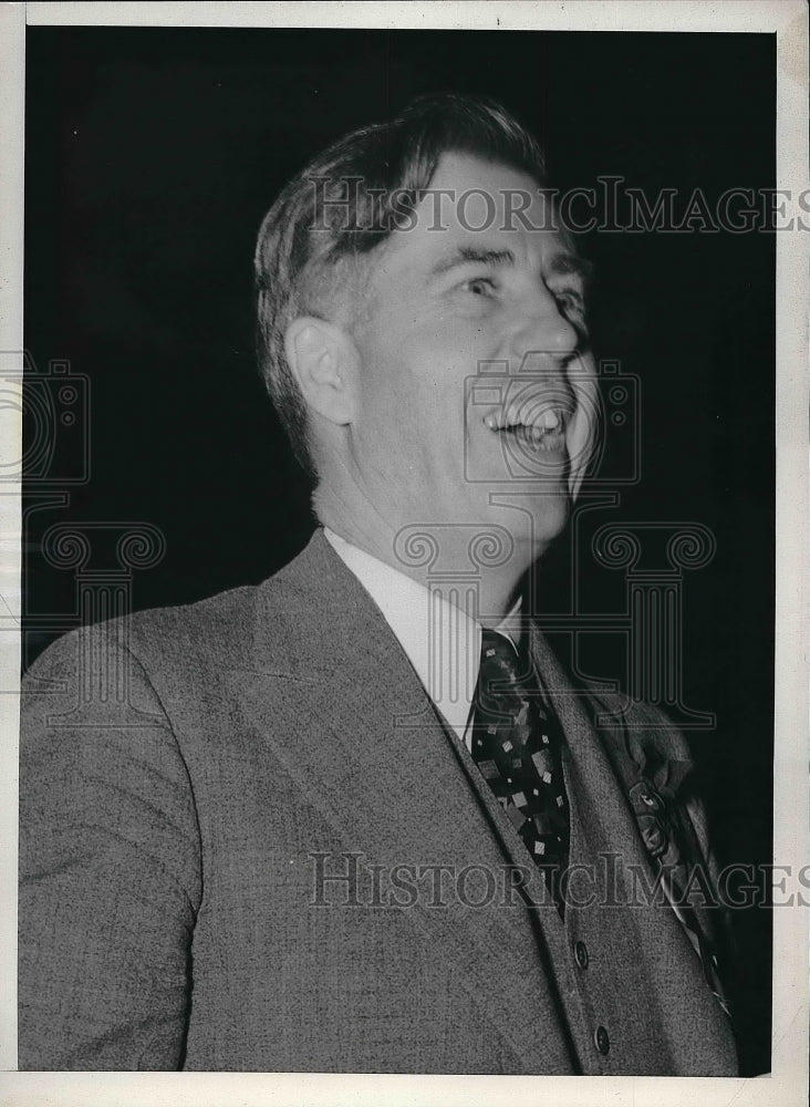 1940 Press Photo Vice President Candidate Henry Wallace Municipal Auditorium KS - Historic Images