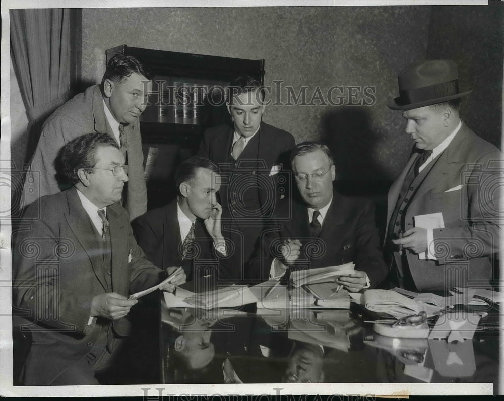 1933 Attorney A.E. Minetor,Earl S. Nelson,L.J. Lynch,Walter Murphy - Historic Images