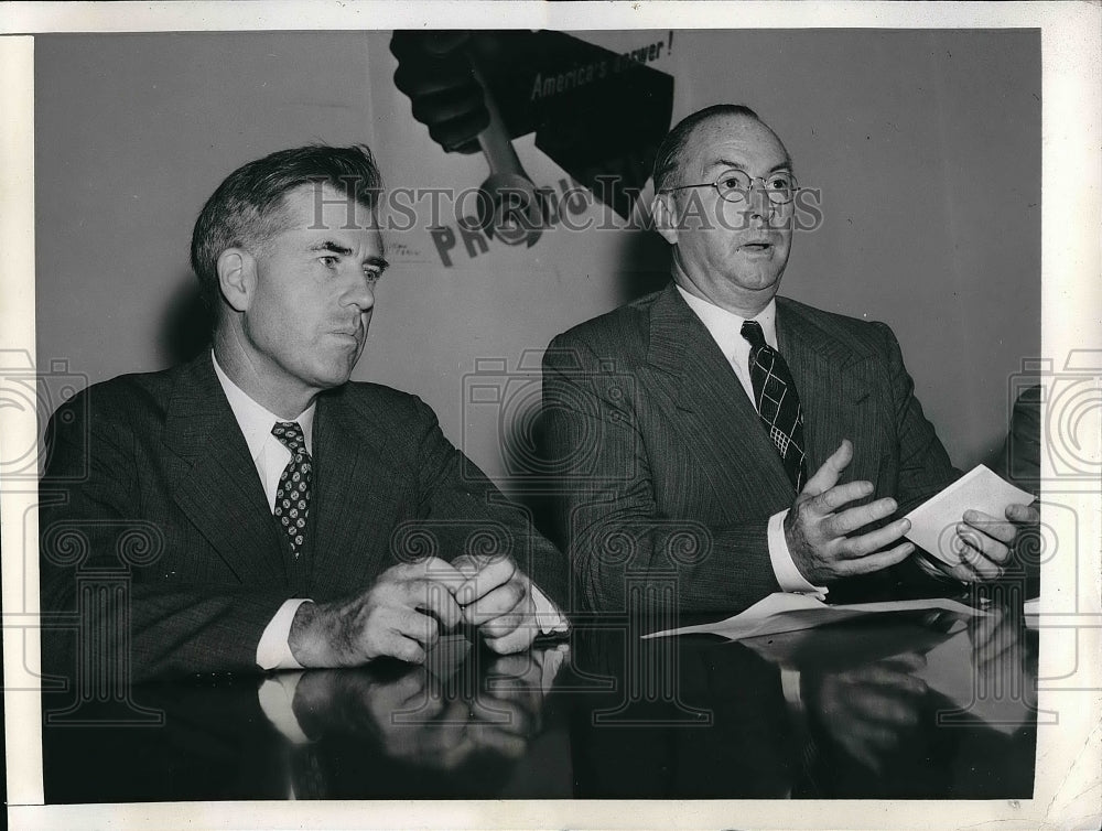 1941 Press Photo Vice President Henry Wallace with Donald Nelson - Historic Images