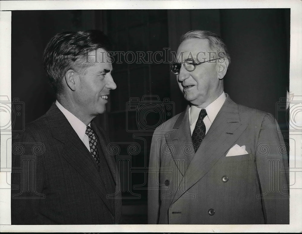 1941 Press Photo Vice President Henry Wallace &amp; Senator Walter George Talking - Historic Images