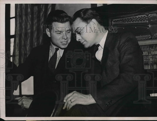 1937 Press Photo Roy Reuther and Homer Martin of Auto Workers of America-Historic Images