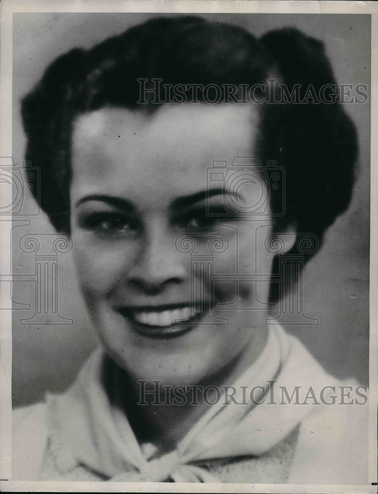 1936 Press Photo Barbara Anne Reinhardt Stanford University Most Beautiful - Historic Images