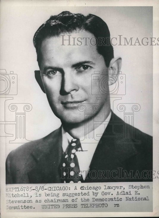 1952 Press Photo Stephen Mitchell, Chicago Lawyer - Historic Images