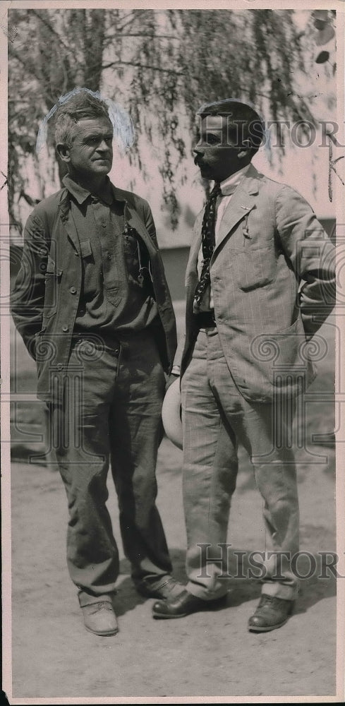 1925 Press Photo Louis Schloss, Liet. Col. Hypoline Baranco Mexico - Historic Images