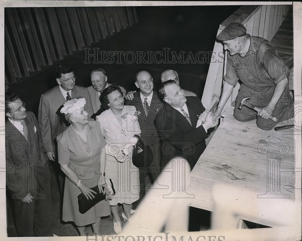 1944 Press Photo Leonard Reinsch, Mrs Daphna Nygarrd, Polly Rose Balfe - Historic Images