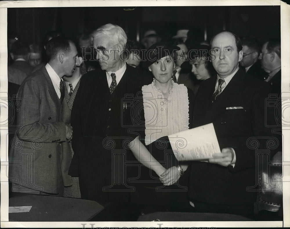 1934 Press Photo Los Angeles District Attorney Buron Fitts indicted for perjury - Historic Images