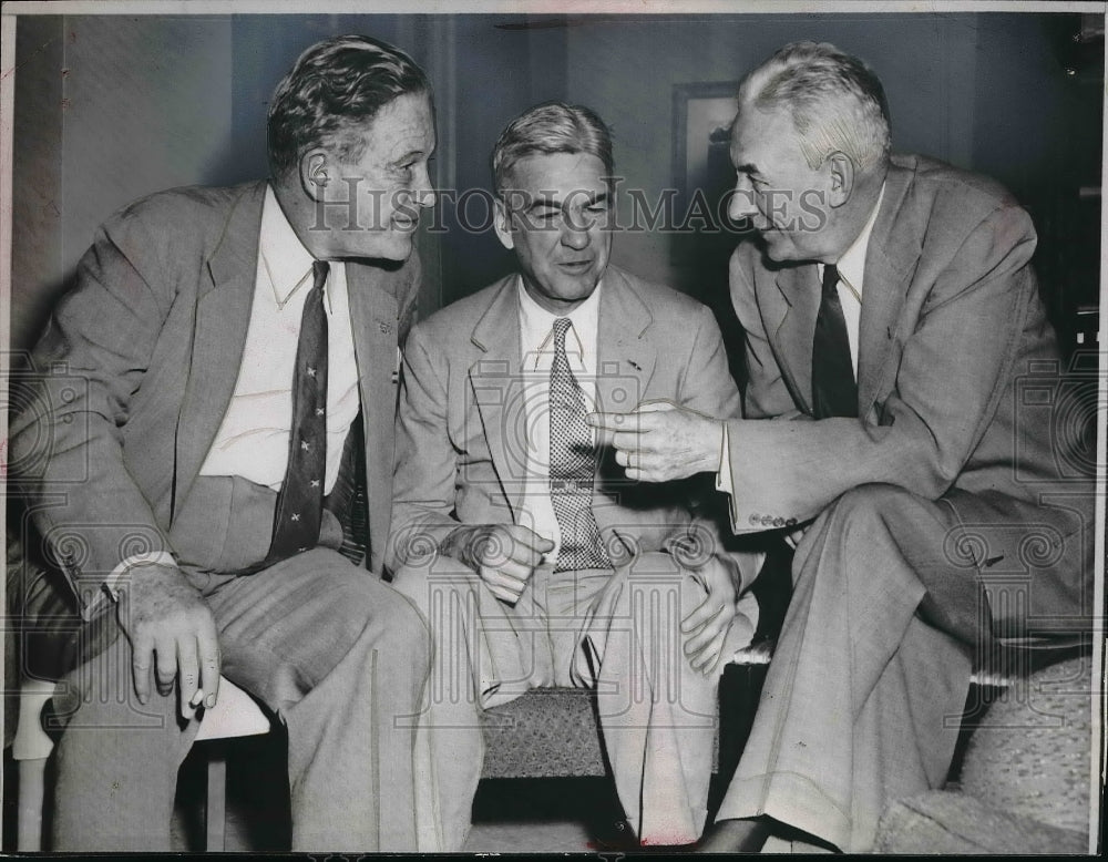 1952 Press Photo Thomas Coleman,Senator Floor Manager John Hamilton,David Ingals - Historic Images