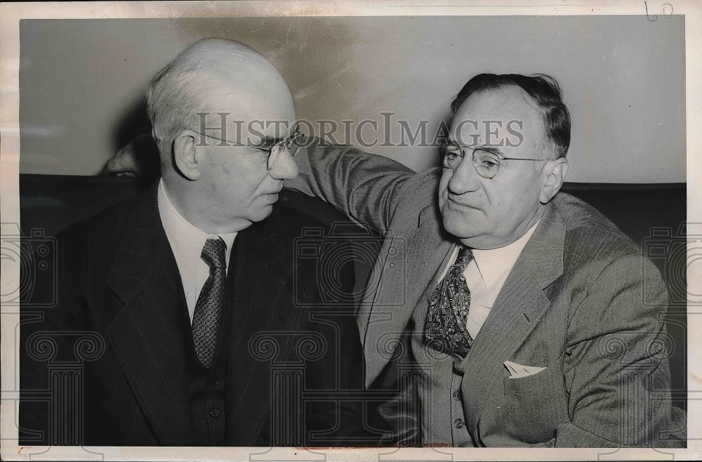 1949 Press Photo Philip Murry CIO President Emil Rieve Textile Workers Union-Historic Images