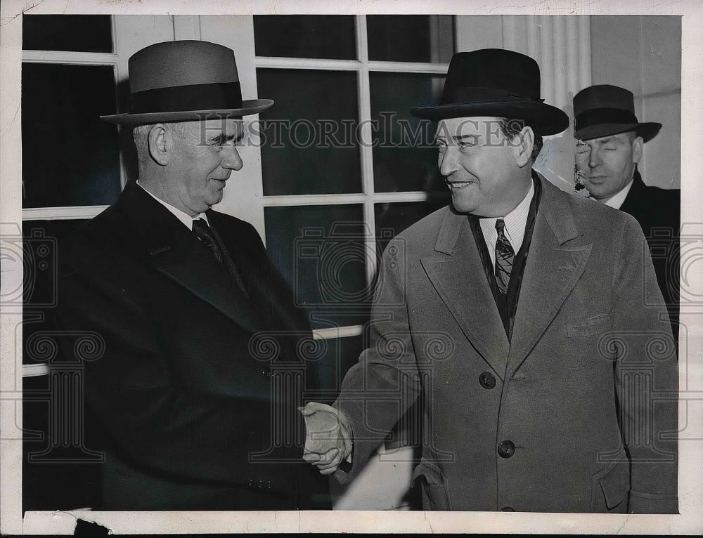 1946 Press Photo Philip Murray CIO President Benjamin Fairless U.S. Steel Corp. - Historic Images