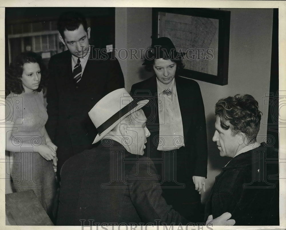 1939 Press Photo Herton Ferris, Hilda Dixon, Det. R. Radcliffe - Historic Images