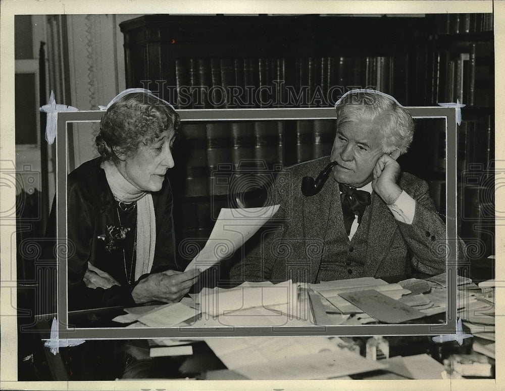 1932 Press Photo Congressman Henry Rainey with his wife - Historic Images