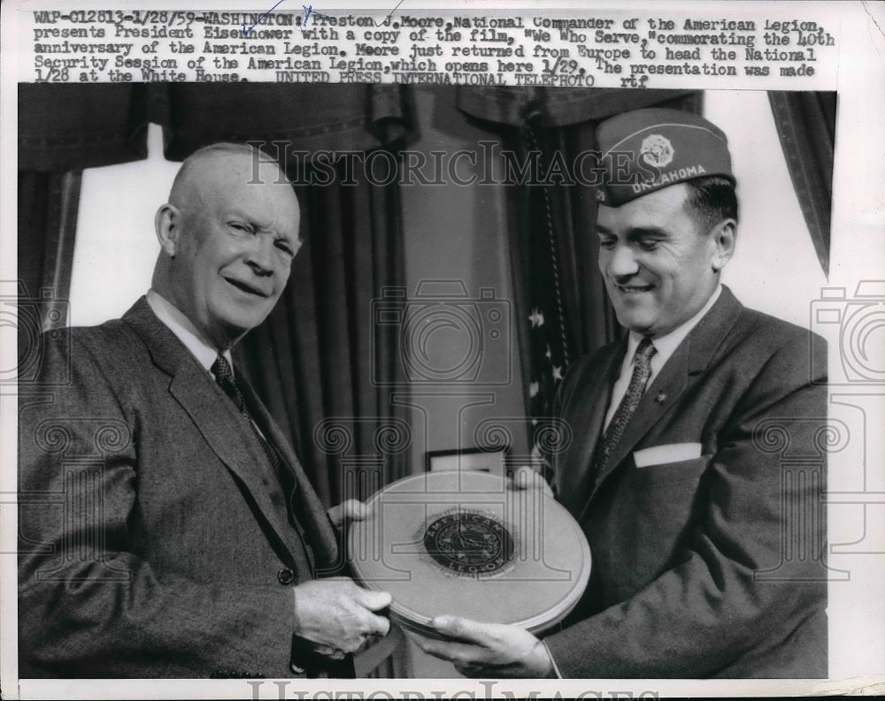 1959 Press Photo Preston Moore, National Commander of American Legion - Historic Images