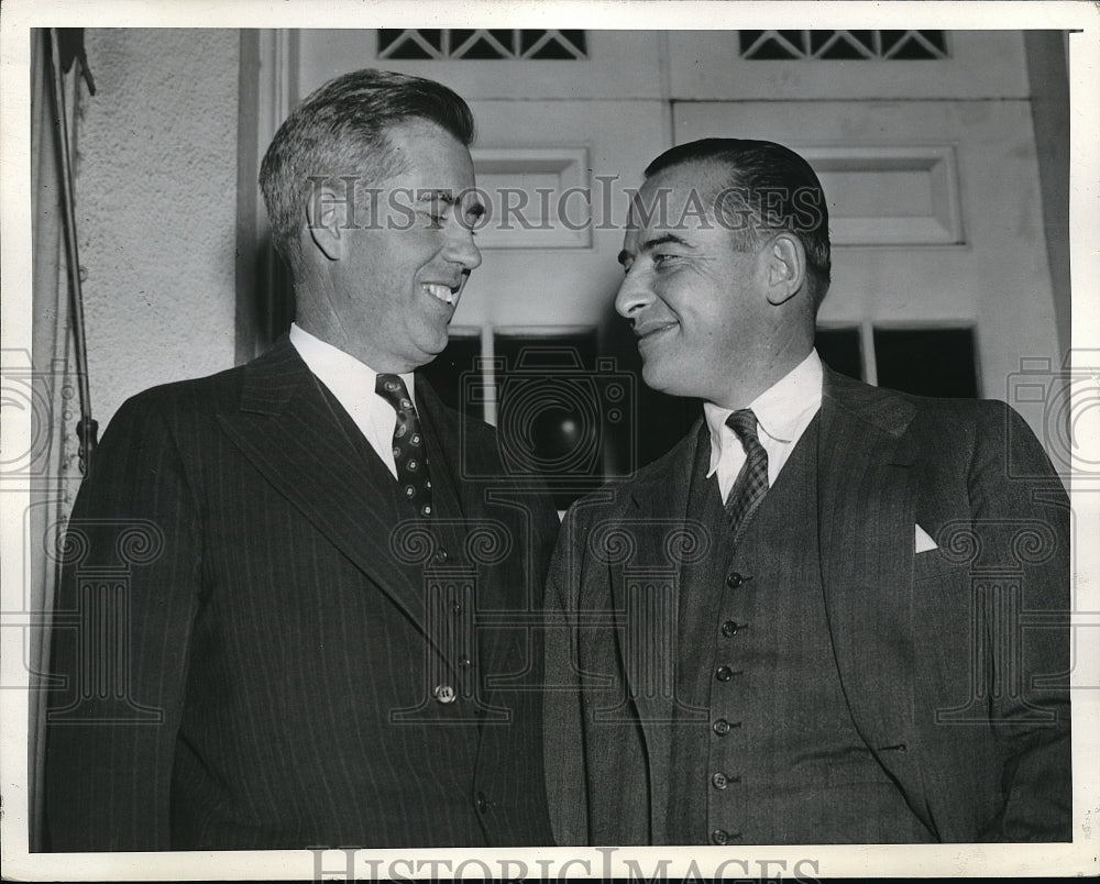 1939 Press Photo Sec. of Agriculture Henry Wallace &amp; Milo Perkins of Surplus Com-Historic Images