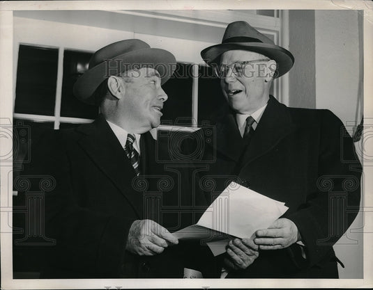 1953 Press Photo Senator Robert Taft & House Speaker Rep Joseph Martin - Historic Images