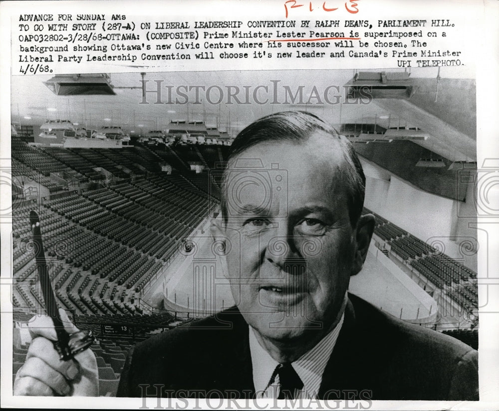 1968 Canadian Prime Minister Lester B Pearson - Historic Images