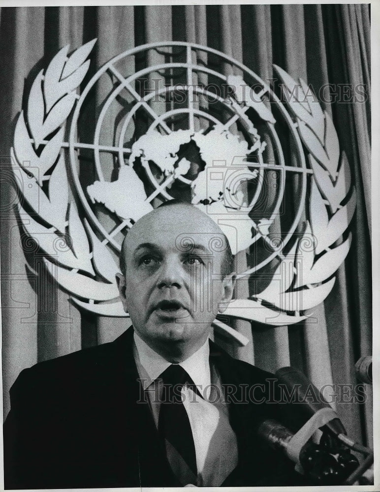 1969 Yosef Tekoah, Israel&#39;s Delegate to the U.N.  - Historic Images