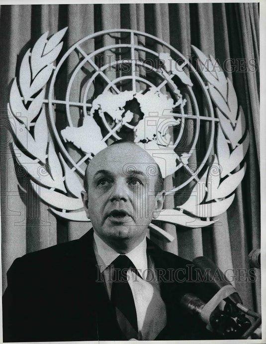 1969 Yosef Tekoah, Israel's Delegate to the U.N.  - Historic Images