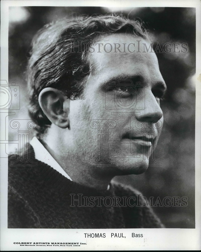 1968 Press Photo Thomas Paul Bass Singer New York City Center Opera - neb19746 - Historic Images