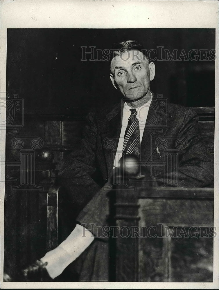 1931 Press Photo Horace N. Jackson On Witness Stand for Carrie Simmons Trial - Historic Images