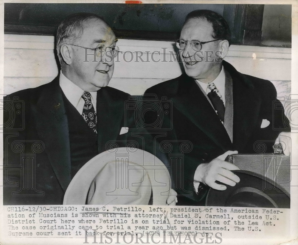 1948 James C. Petrillo, Pres. American Federation of Musicians - Historic Images