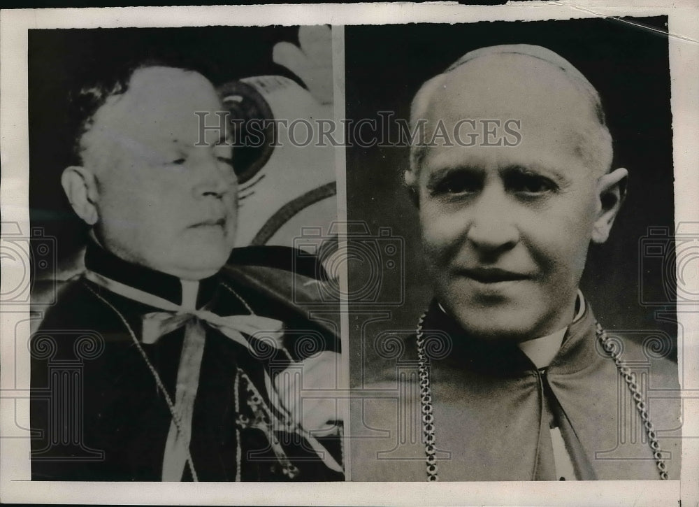 1939 Press Photo Frederico Cardinal Tedeshint, Carlo Cardinal Cremones - Historic Images