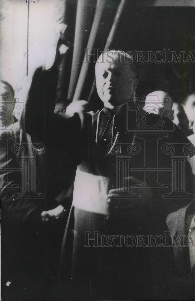 1938 Press Photo Monsignor Tedeschini, Papal Nuncio Speaking at Ceremony-Historic Images