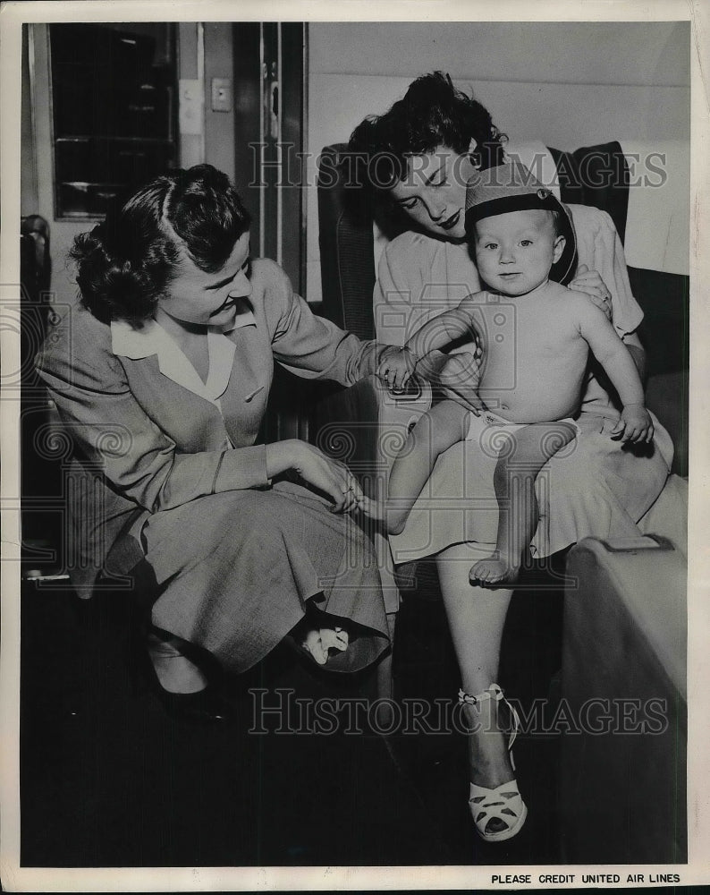 1949 Press Photo United Airlines Stewardesses-Historic Images