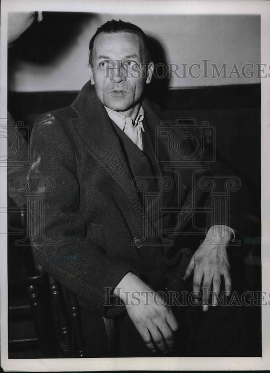 1945 Press Photo Charles Bohme Confess to Arson - Historic Images